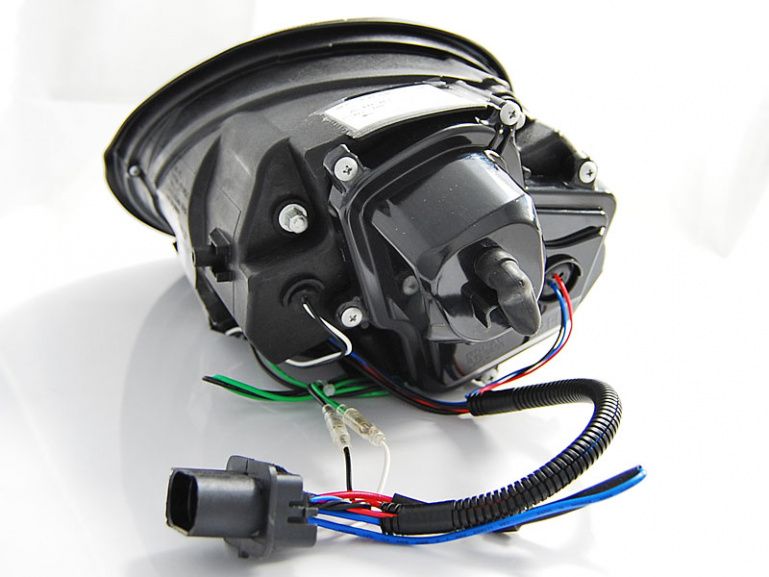LED Tagfahrlicht Design Scheinwerfer für VW New Beetle 06-12 schwarz